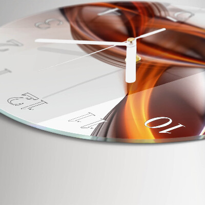 Round wall clock Abstract Smoke