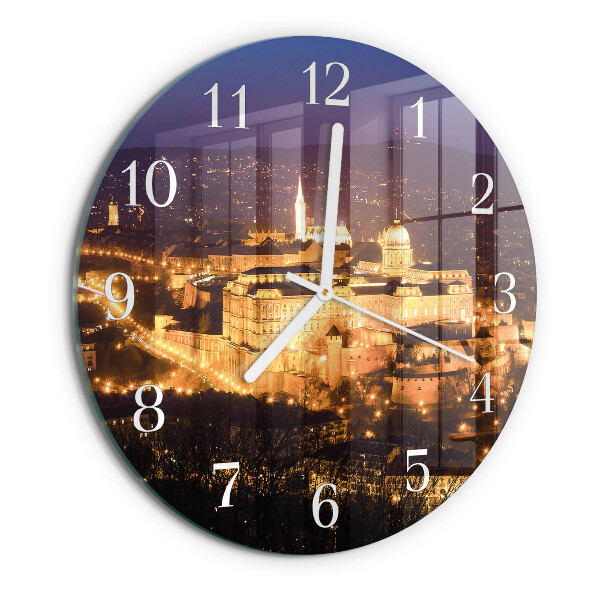 Round wall clock City of Budapest