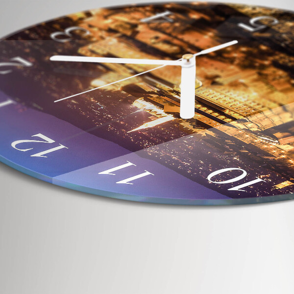 Round wall clock City of Budapest