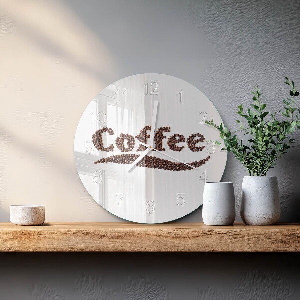 Round wall clock Coffee 