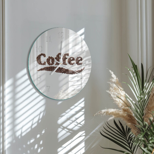 Round wall clock Coffee 