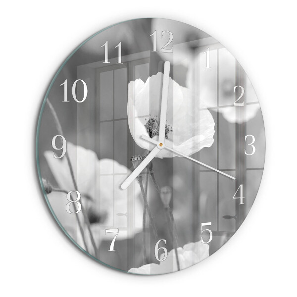 Round wall clock Poppies