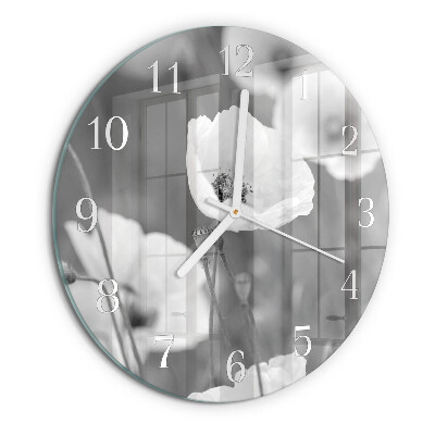 Round wall clock Poppies