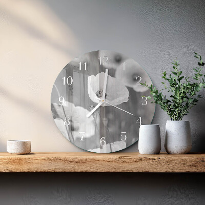 Round wall clock Poppies