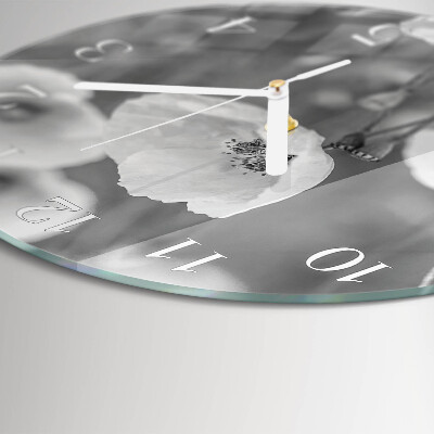 Round wall clock Poppies