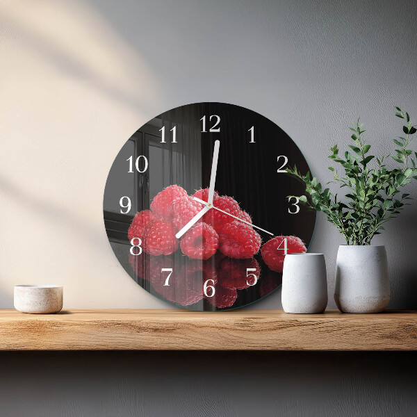 Round wall clock Raspberries