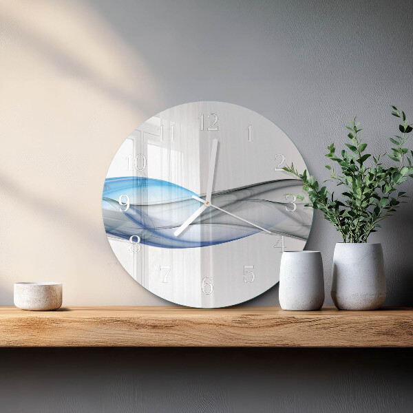 Round wall clock Abstract Smoke