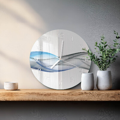 Round wall clock Abstract Smoke