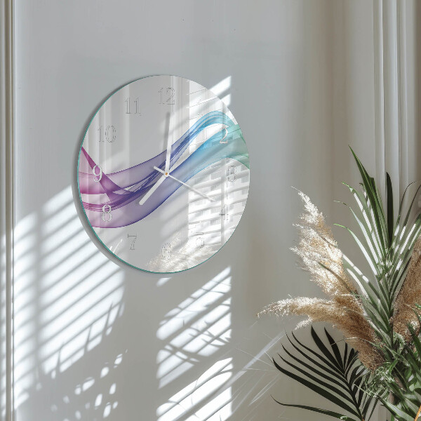 Round wall clock Abstract Lines