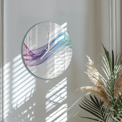 Round wall clock Abstract Lines