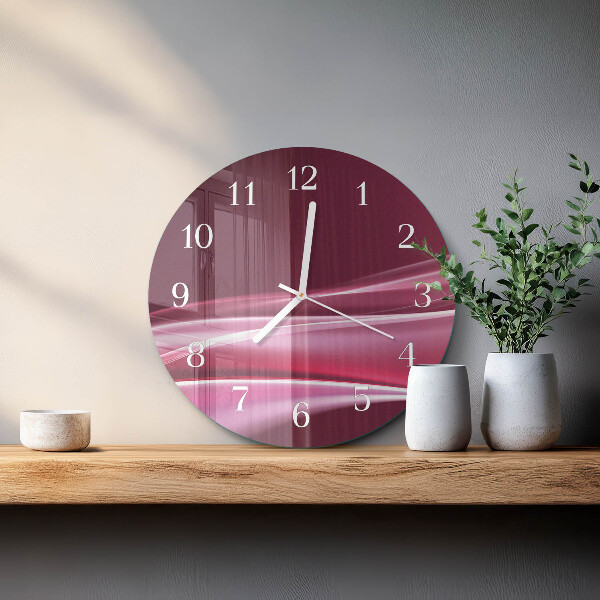 Round wall clock Abstract Lines