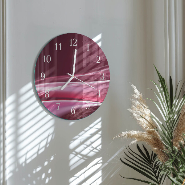 Round wall clock Abstract Lines