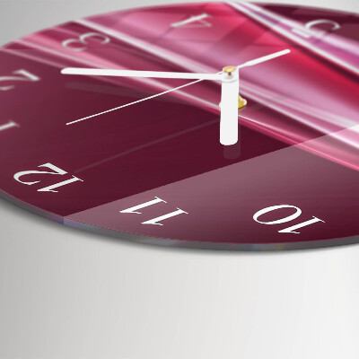 Round wall clock Abstract Lines