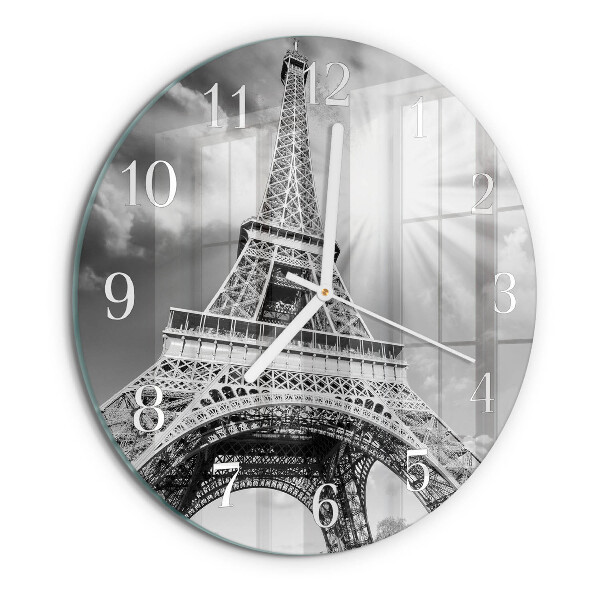 Round wall clock Eiffel Tower Paris