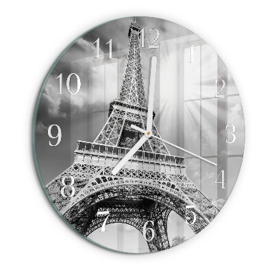 Round wall clock Eiffel Tower Paris