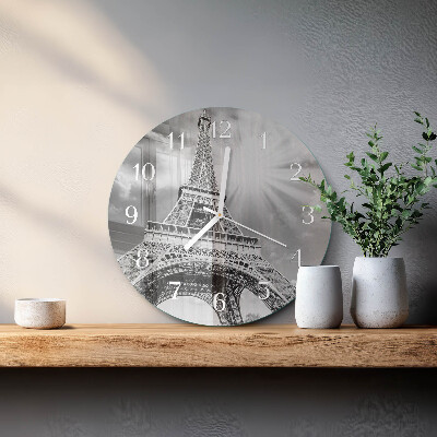 Round wall clock Eiffel Tower Paris