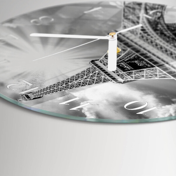 Round wall clock Eiffel Tower Paris