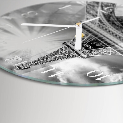 Round wall clock Eiffel Tower Paris