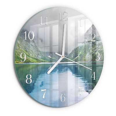 Round wall clock Mountain Lake
