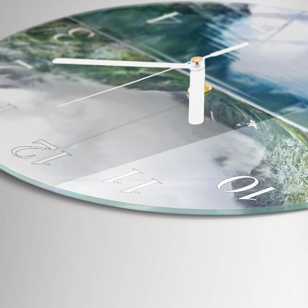 Round wall clock Mountain Lake