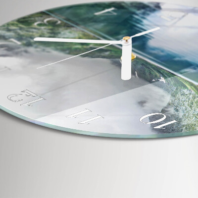 Round wall clock Mountain Lake