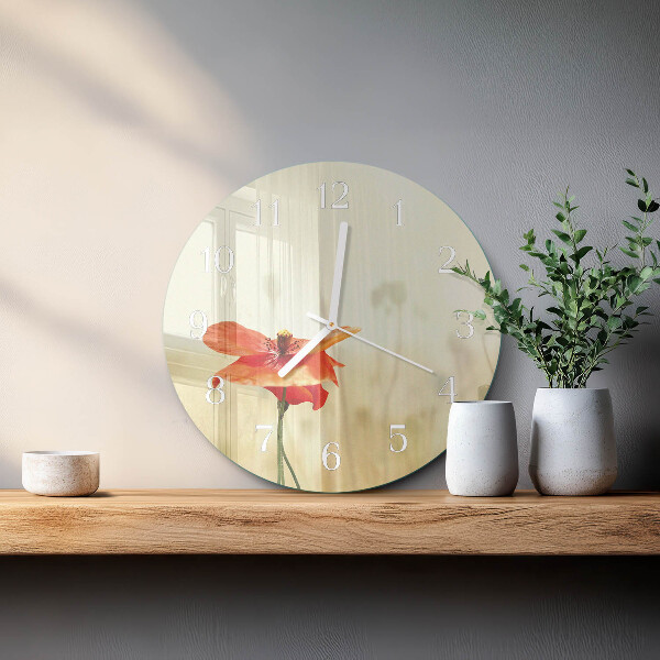 Round wall clock Poppy