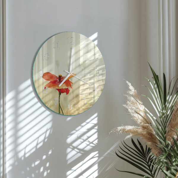 Round wall clock Poppy