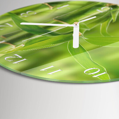 Round wall clock Bamboo Plant