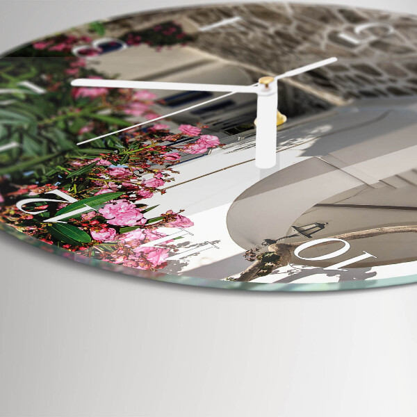 Round wall clock Flowers Alley