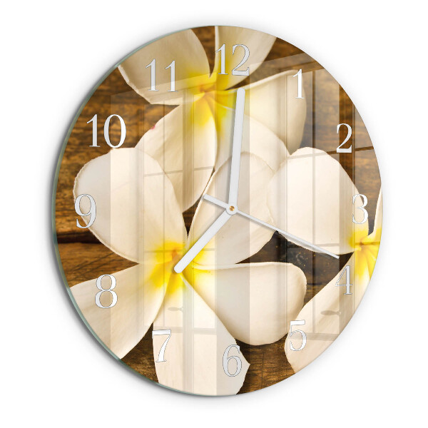 Round wall clock Flowers