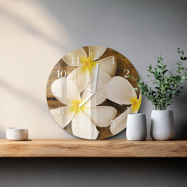 Round wall clock Flowers