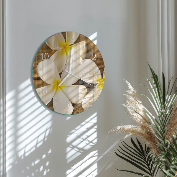 Round wall clock Flowers