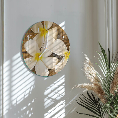 Round wall clock Flowers
