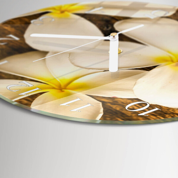 Round wall clock Flowers