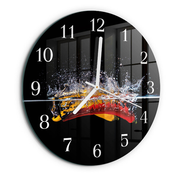 Round wall clock Chili peppers