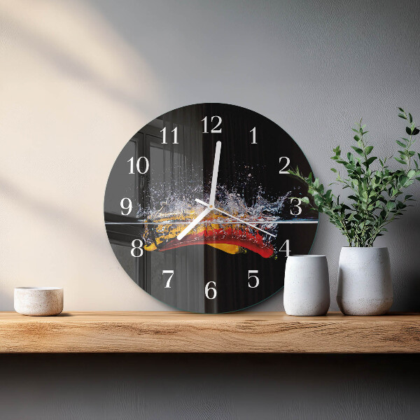 Round wall clock Chili peppers