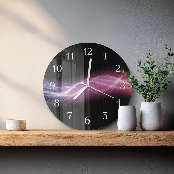 Round wall clock Abstract Lines