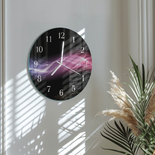 Round wall clock Abstract Lines