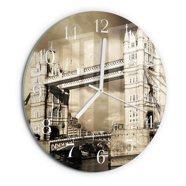 Round wall clock London Bridge Sepia