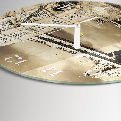 Round wall clock London Bridge Sepia