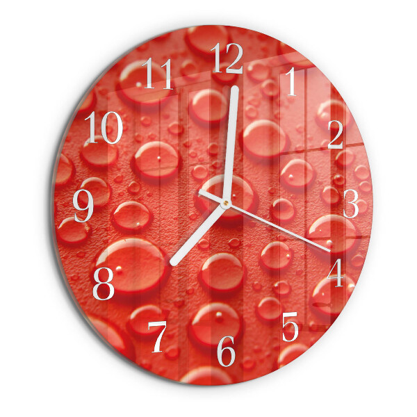 Round wall clock Drops of Water