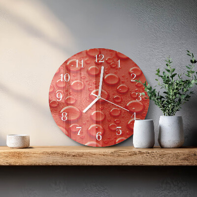 Round wall clock Drops of Water