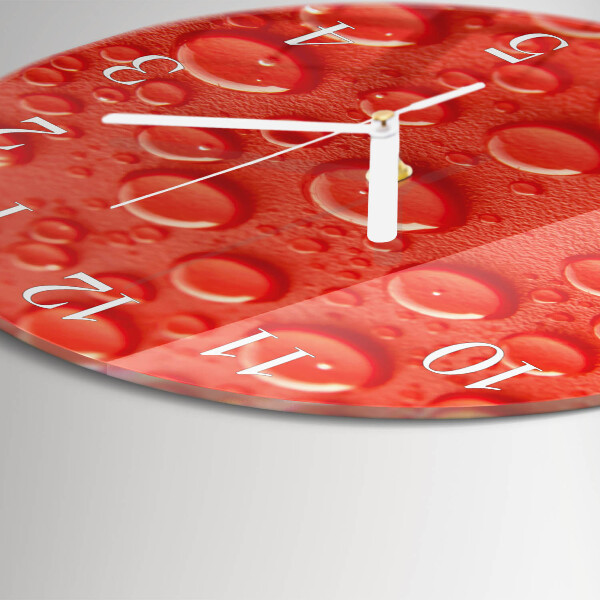 Round wall clock Drops of Water