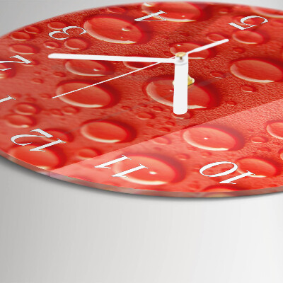 Round wall clock Drops of Water