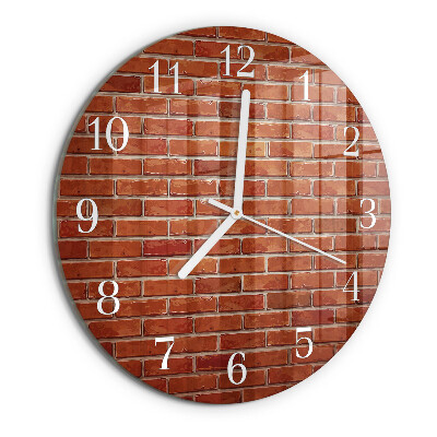Round wall clock Brick Wall