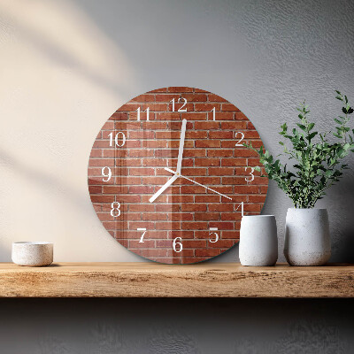 Round wall clock Brick Wall