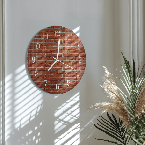 Round wall clock Brick Wall