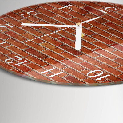 Round wall clock Brick Wall
