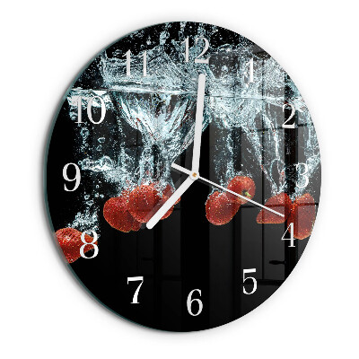 Round wall clock Strawberries