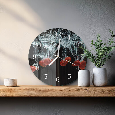 Round wall clock Strawberries